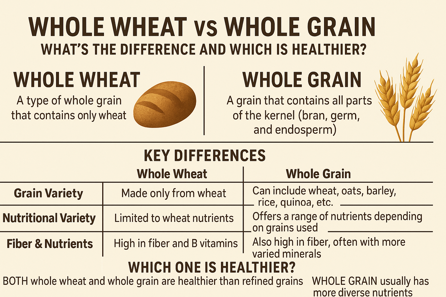 Whole Wheat vs Whole Grain: What's the Difference and Which is