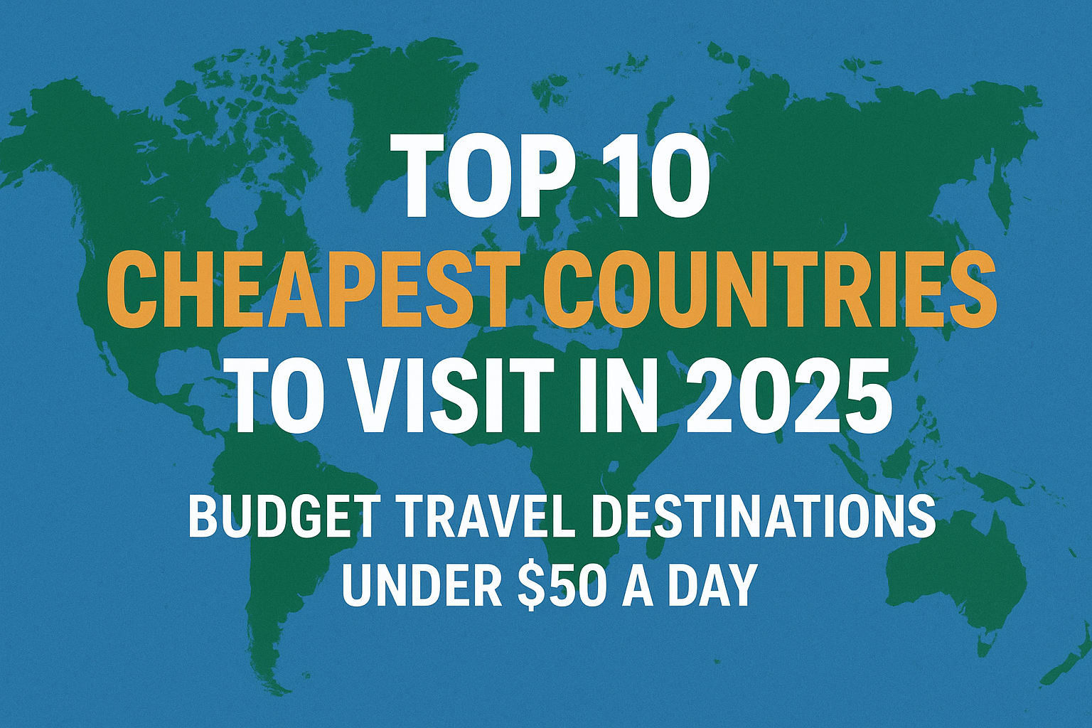 Top 10 Cheapest Countries to Visit in 2025. Budget Travel Destinations ...