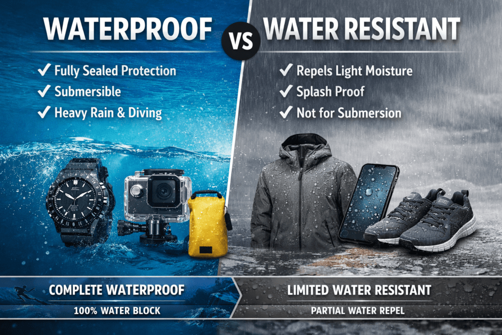 Waterproof vs Water Resistant: What’s the Real Difference and Which One ...
