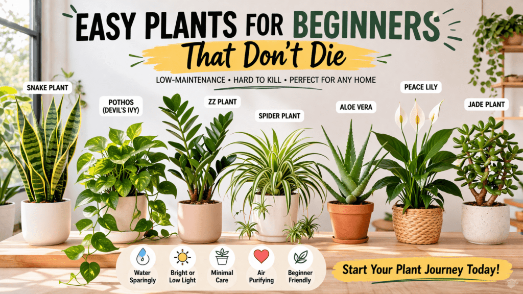 Easy Plants for Beginners That Don’t Die: The Ultimate Low-Maintenance ...